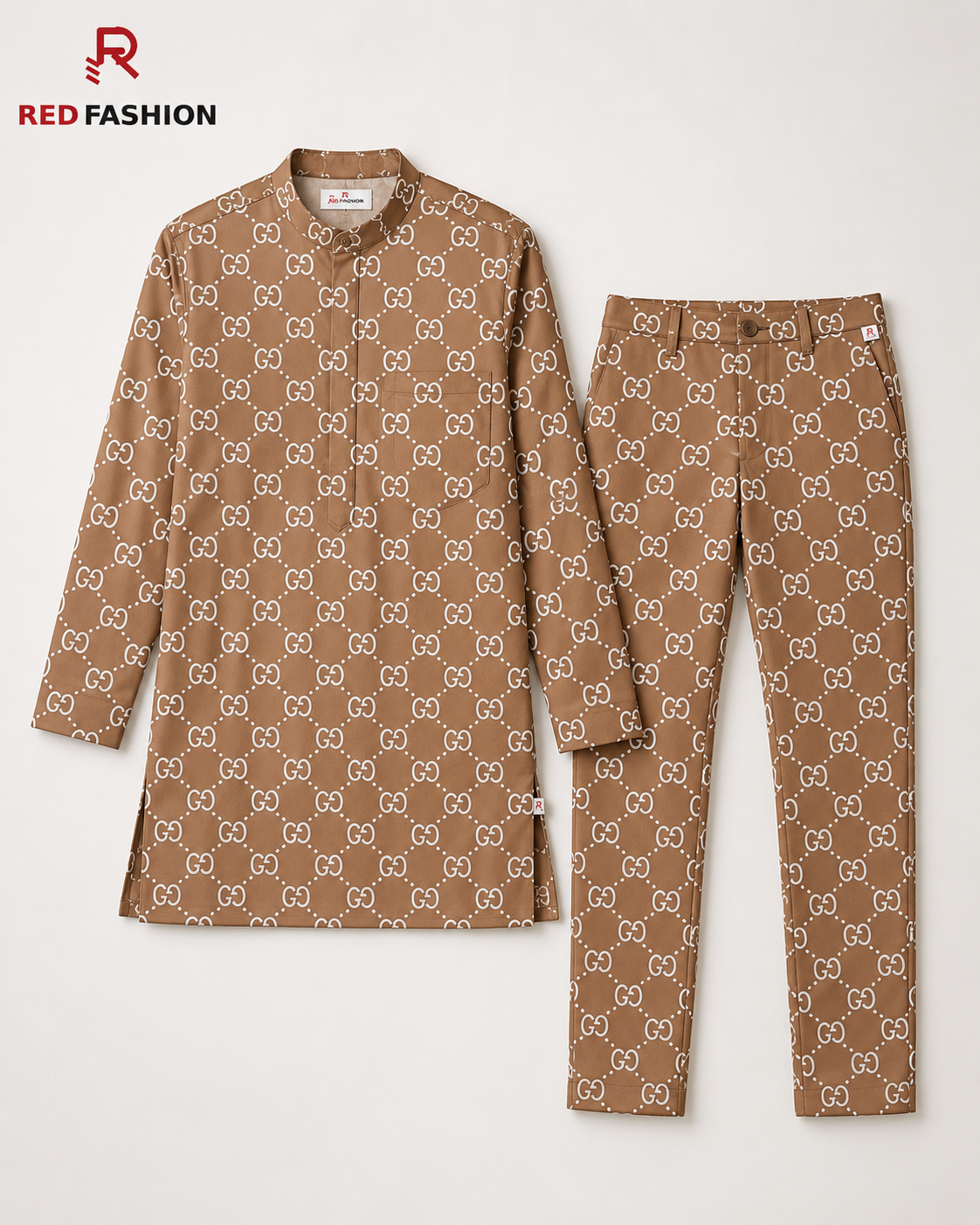 Red Fashion luxe drop men shirt